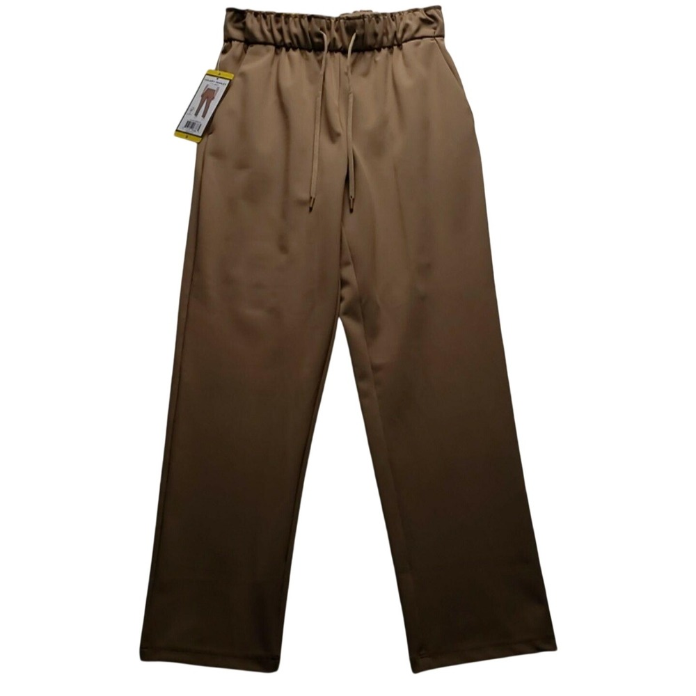 Hilary Radley Pants Womens S Brown Ankle Pull On Elastic Waist Stretch Pockets